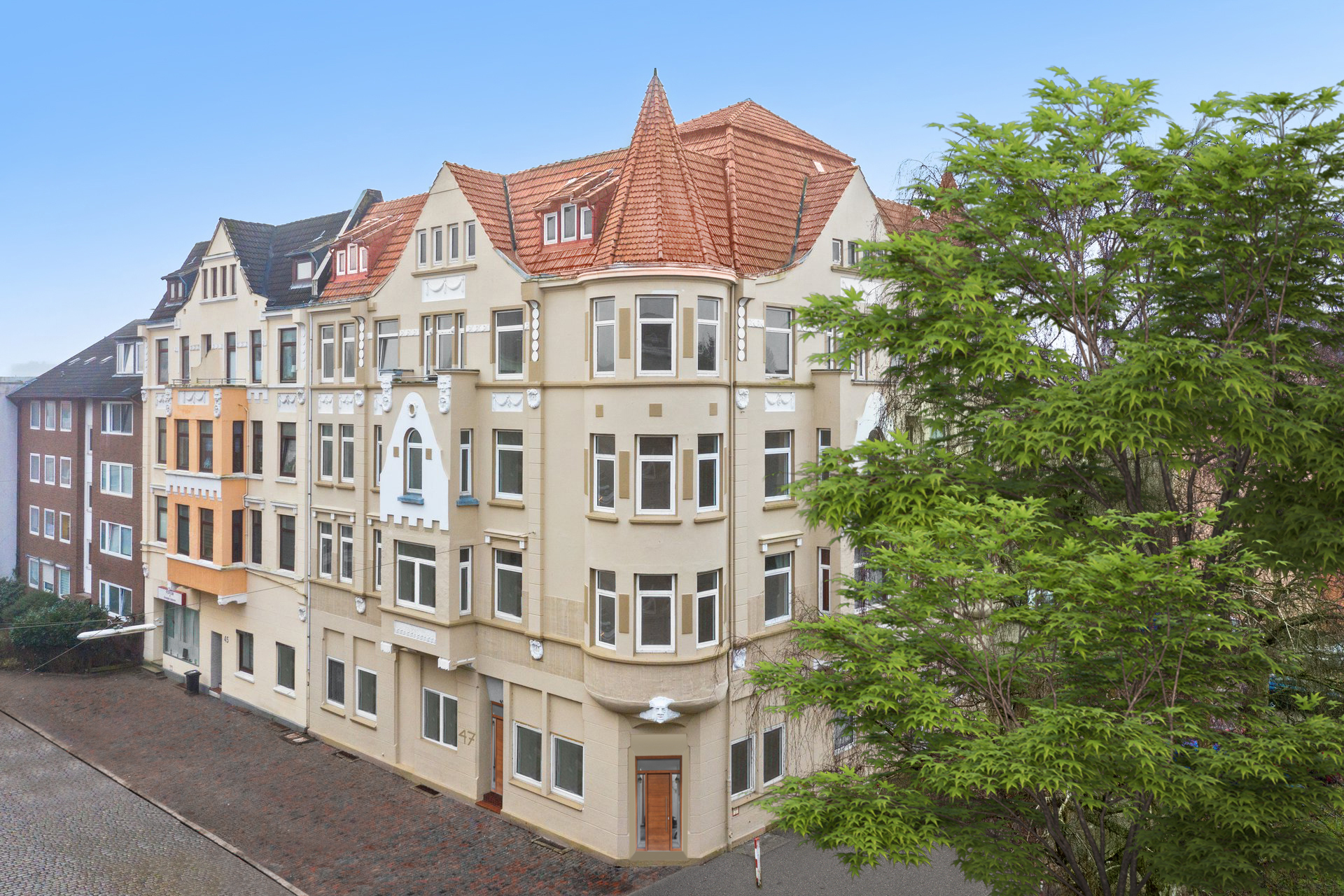Neues Vertriebsobjekt mit 13 Wohnungen, 5,5% Rendite und spektakulärer Fassade in Bremerhaven!